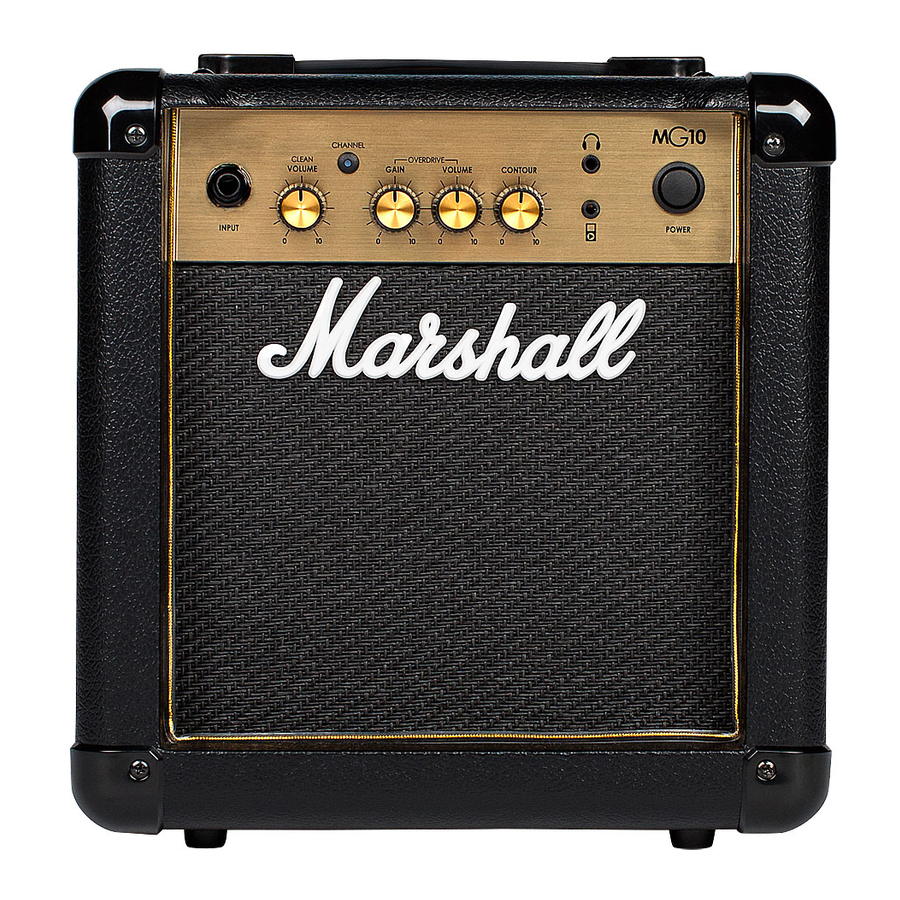 MARSHALL AMPLIFICATION MG10 AMPLIFIER OWNER'S MANUAL ManualsLib