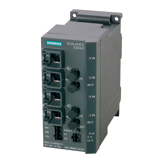 Siemens Scalance X204-2 Multimode Manuals
