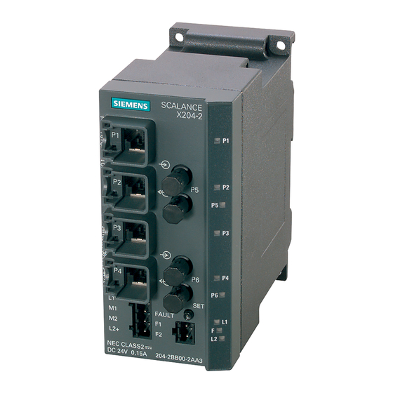 Siemens Scalance X204-2 Multimode Installation Instructions Manual