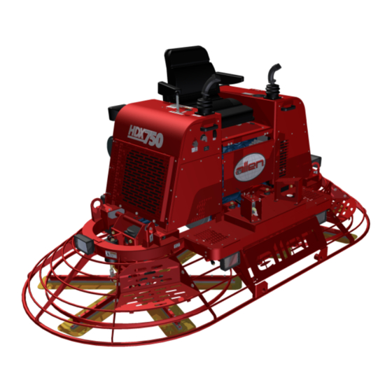 allen HDX750 Riding Concrete Trowel Manuals