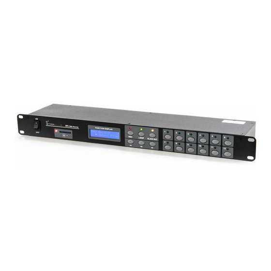User Manuals: thomann Stairville DR-1 DMX Recorder