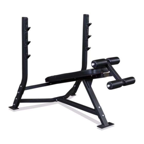 User Manuals: Body Solid SODB250 Decline Olympic Bench