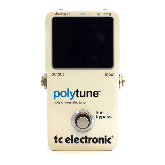 TC Electronic PolyTune - Poly-Chromatic Tuner Manual | ManualsLib