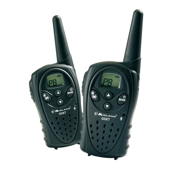 Midland G5 XT - PMR446 Transceiver Manual | ManualsLib