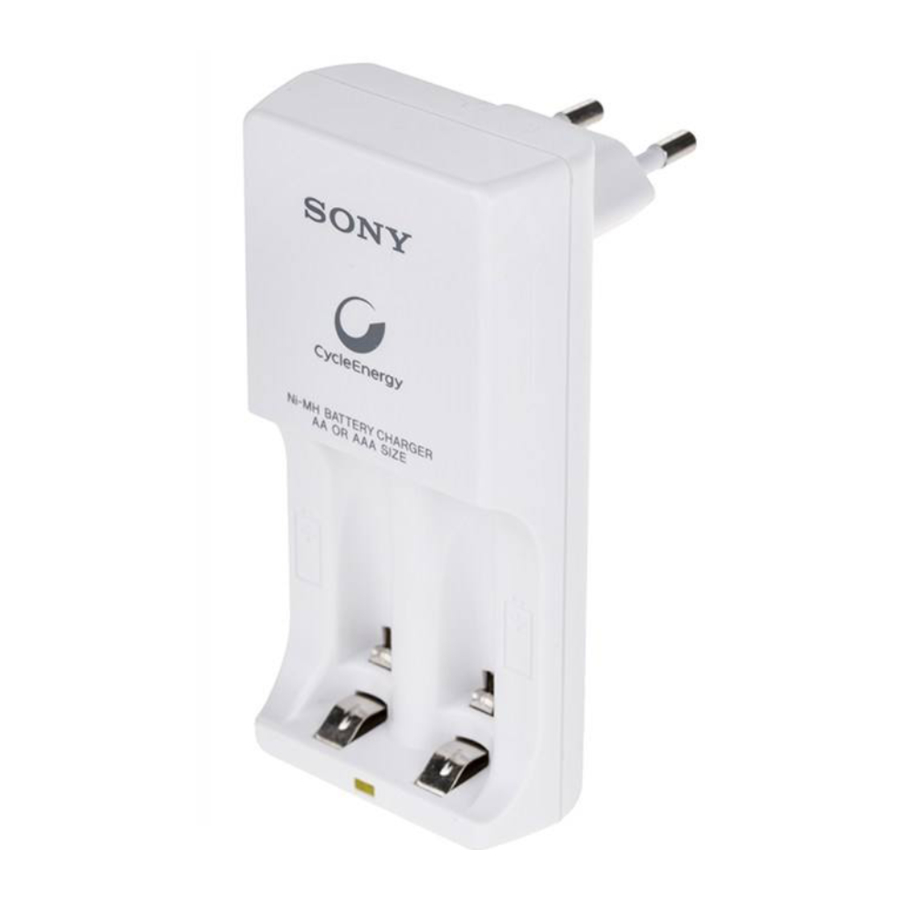 SONY BCG-34HW /UK/AR/AU/KR - Compact Charger Operating Instructions |  ManualsLib