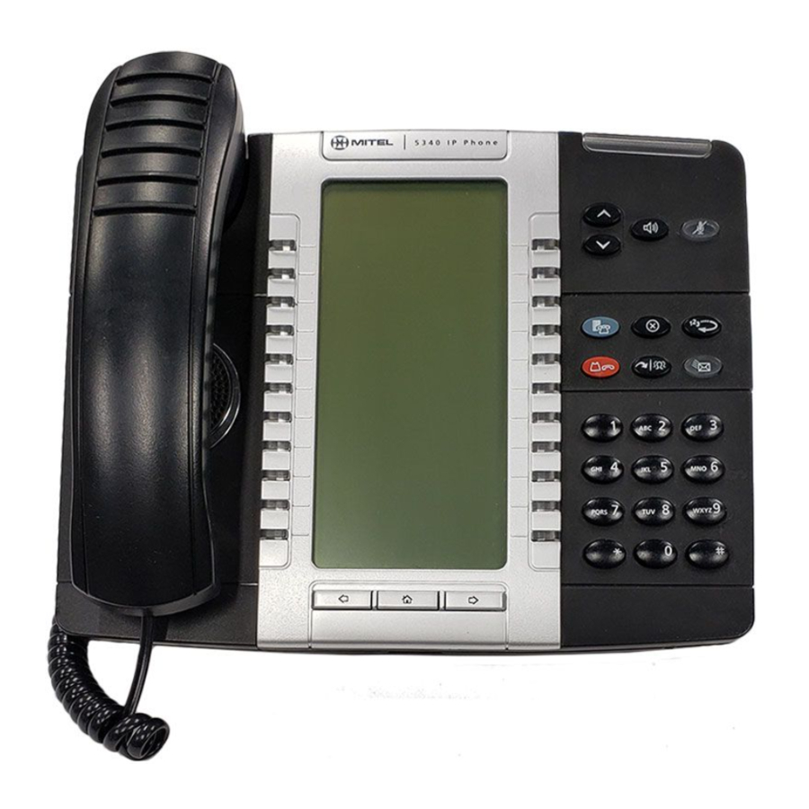 Mitel 5340 IP - IP Phone Quick Reference Guide | ManualsLib