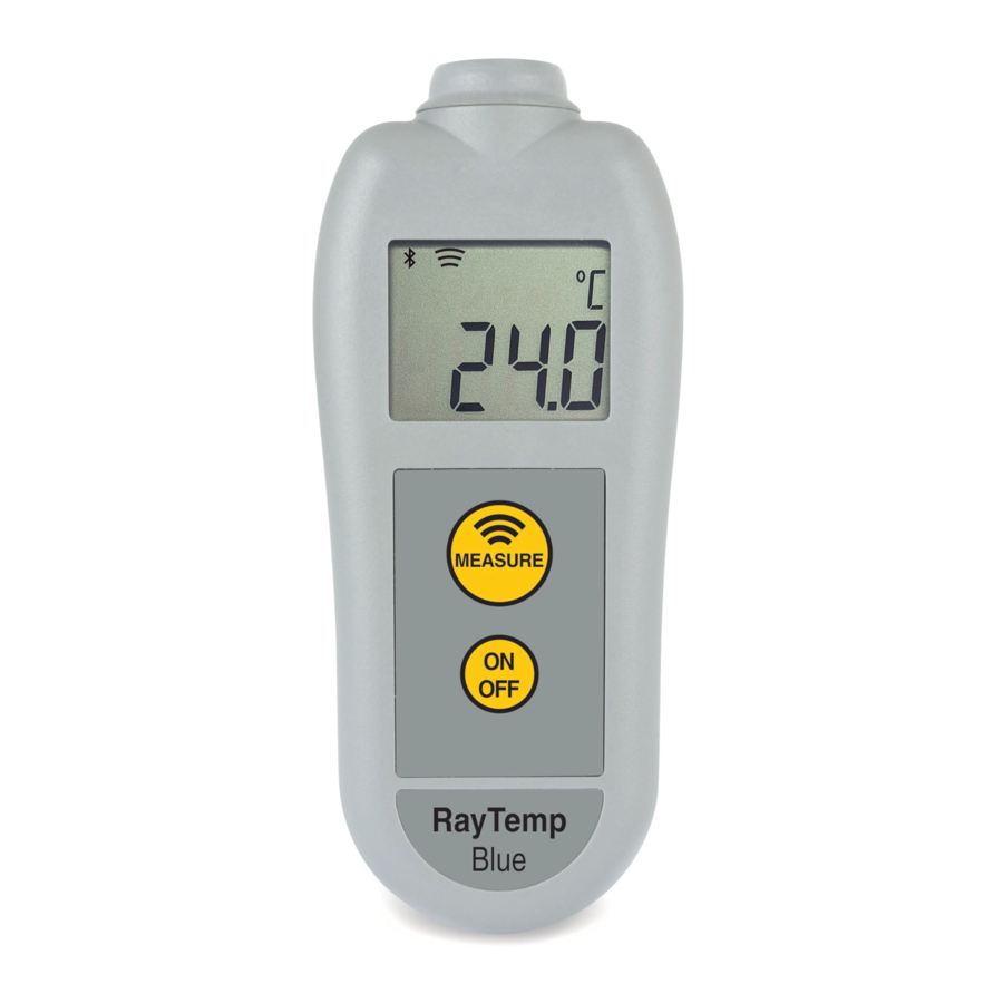 Eti RayTemp Blue Infrared Thermometer Manual ManualsLib