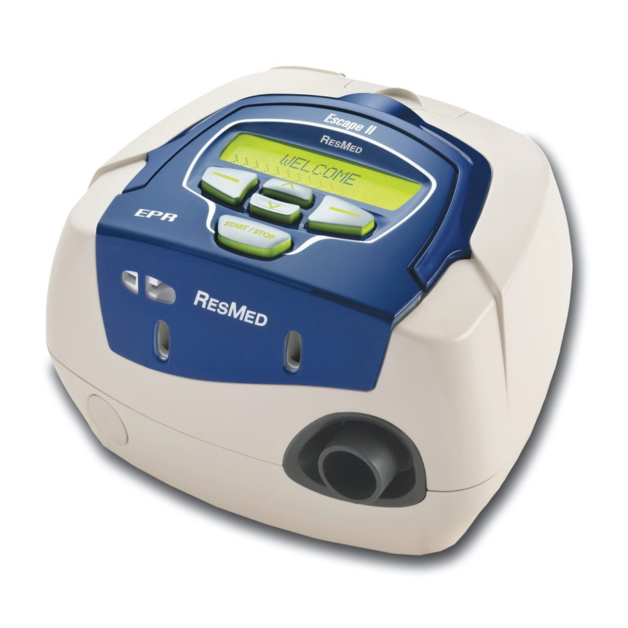 ResMed S8 Series II SelfAdjusting Sleep Apnea System User Guide