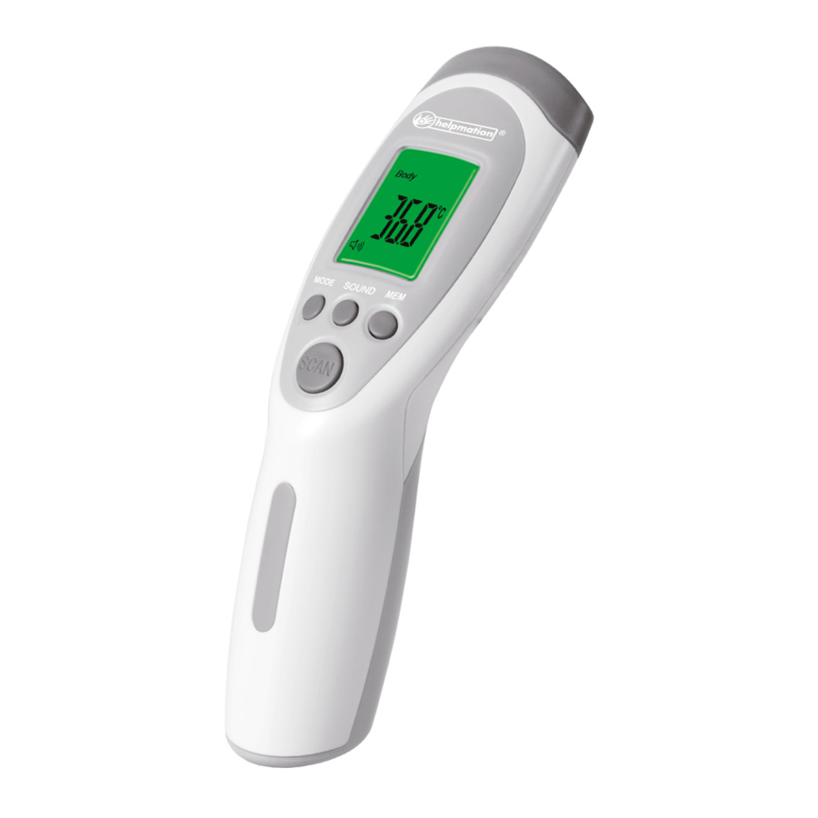 Helpmation JXB182 Noncontact Infrared Thermometer Manual ManualsLib