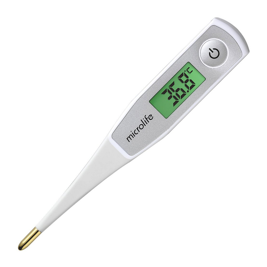 Microlife MT 550 Thermometer Manual ManualsLib