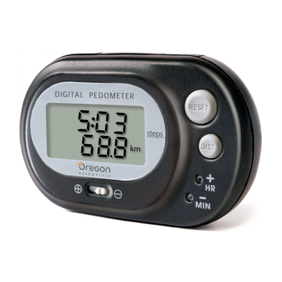 Oregon Scientific PE320 Digital Pedometer User Manual ManualsLib
