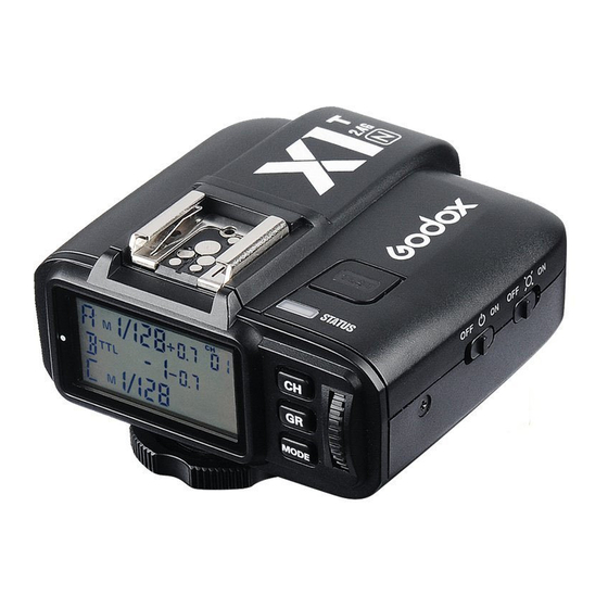 Godox X1 TTL Wireless Flash Trigger Manual ManualsLib