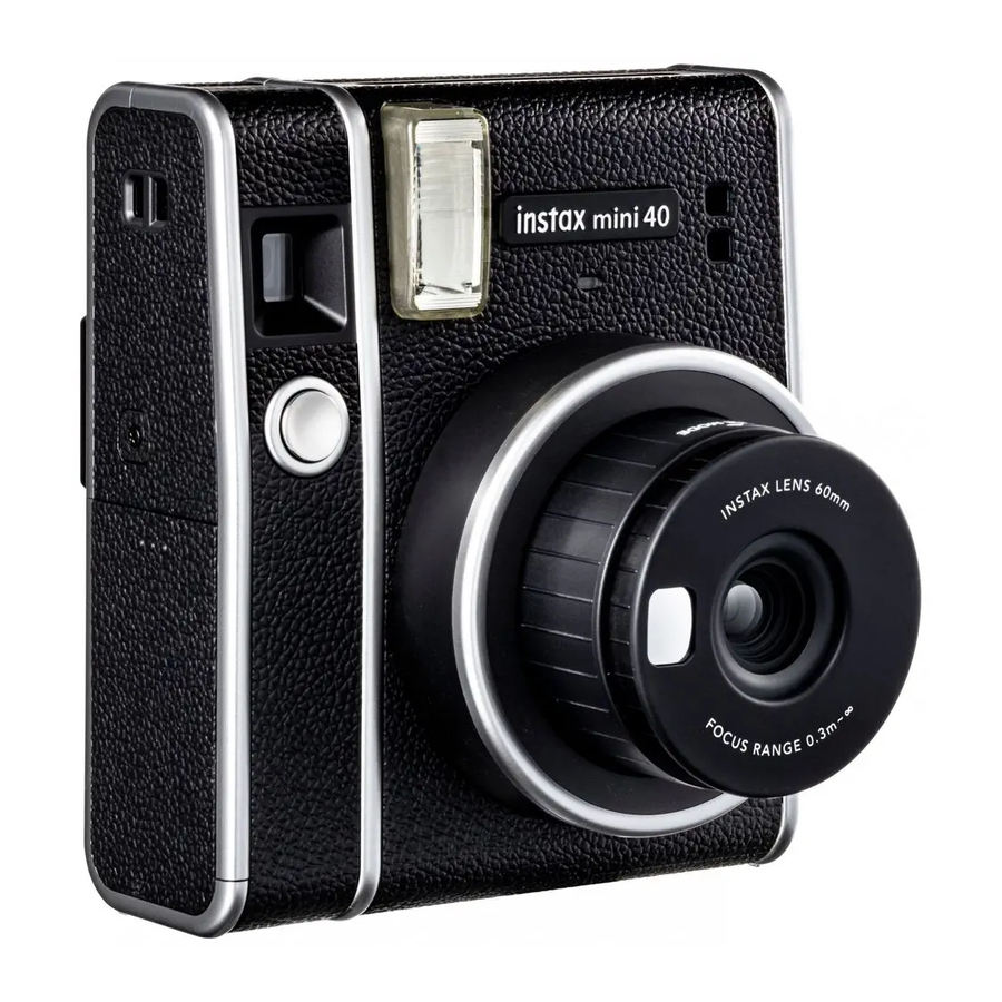 Fujifilm INSTAX mini 40 Instant Camera Manual | ManualsLib