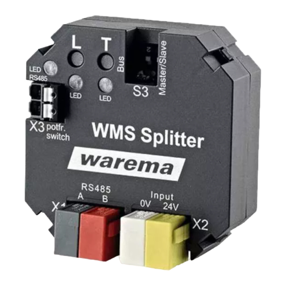 WAREMA WMS Splitter UP Operating And Installation Instructions