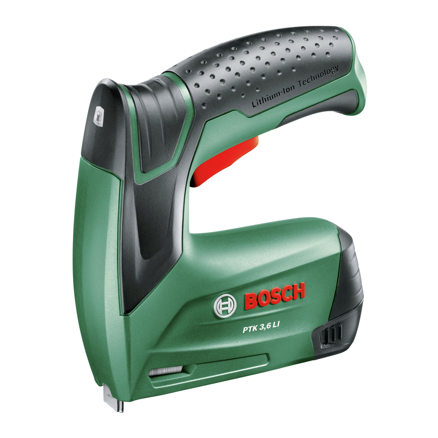 Bosch PTK 3,6 LI Manual