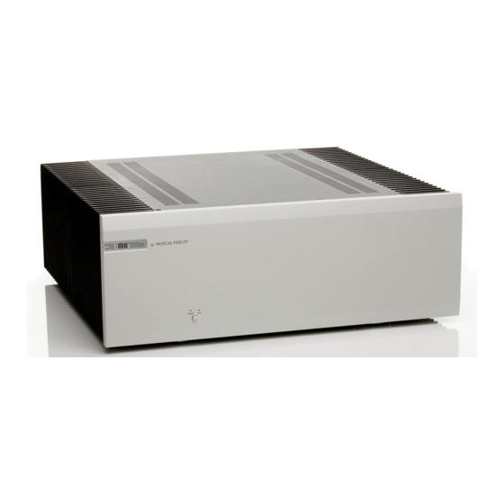 Musical Fidelity M8700m Instructions For Use Manual