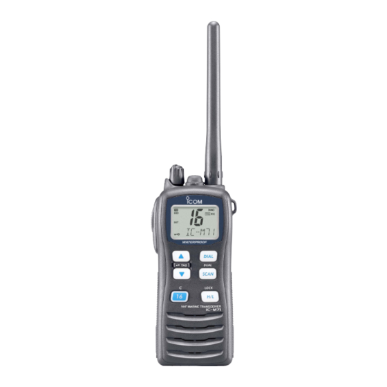 Icom IC-­M71 Instruction Manual