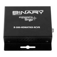 Binary B-300-HDMATRIX-RCVR Owner's Manual