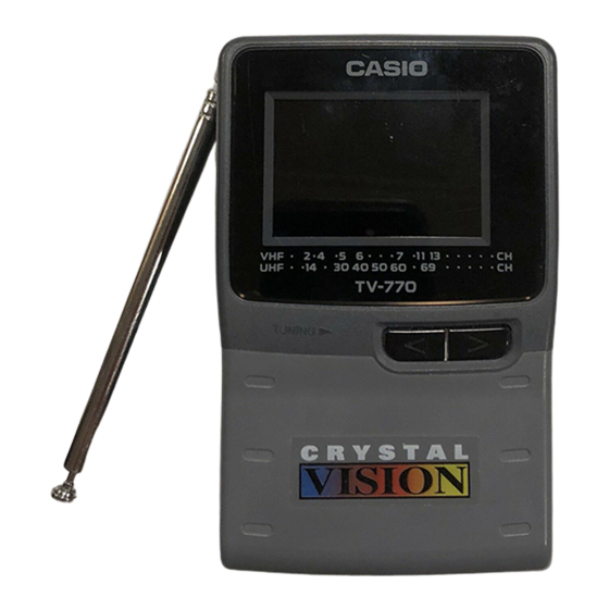 Casio TV-770B Manuals