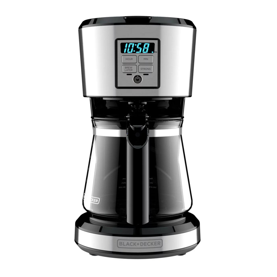 Black & Decker CM1231BC, CM1231S, CM1231SC - 4-Slice COFFEEMAKER Manual