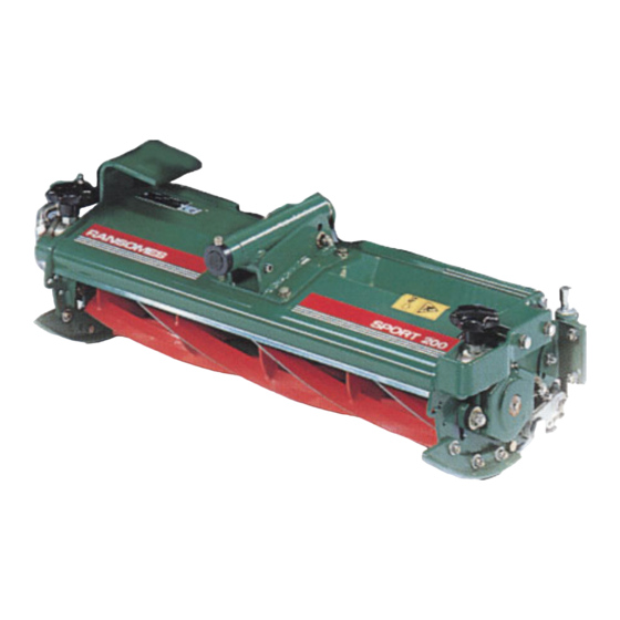 Ransomes Sport 200 Safety And Operation/Maintenance And Parts Manual