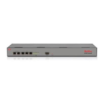 McAfee SG720 Quick Installation Manual