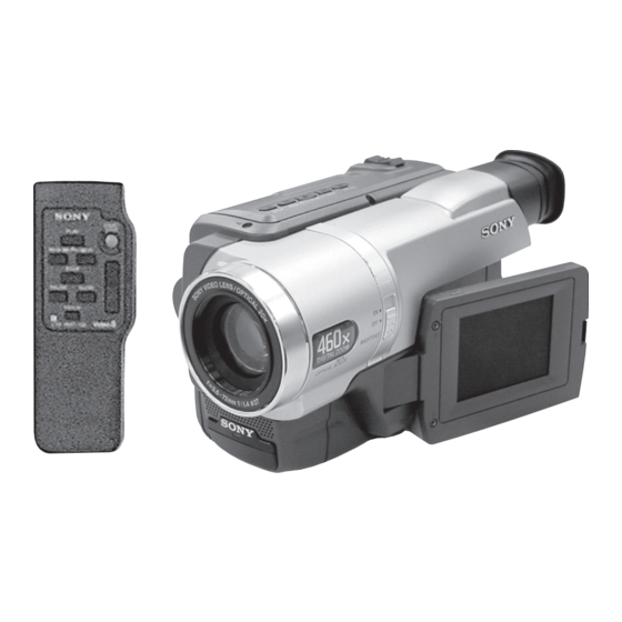 Sony Hi8 Handycam Vision CCD-TRV107 Manuals