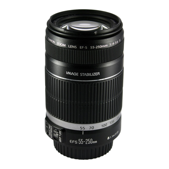 Canon EF-S55-250mm f/4-5.6 IS Instruction