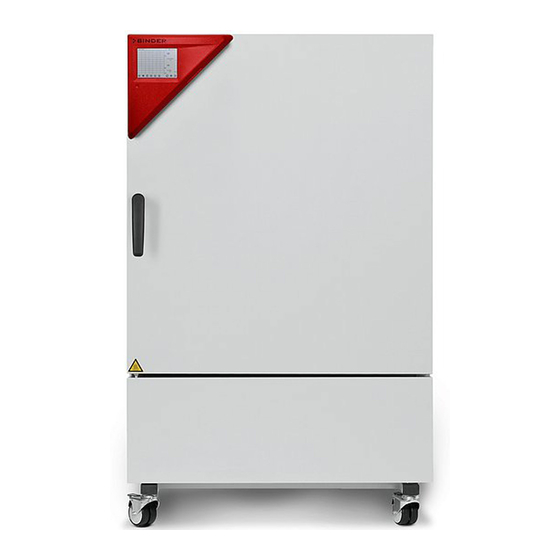 Binder KB 115-UL (E4) Operating Instructions Manual