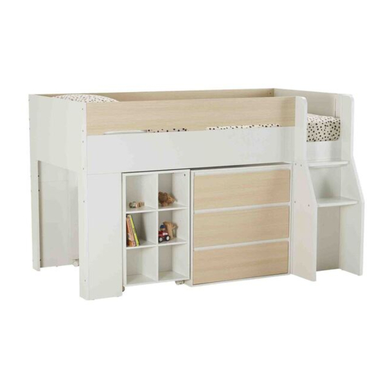 fantastic furniture Nova Mid Sleeper Desk Lowboy White Manuals