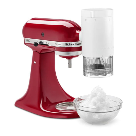 KitchenAid KSMSIA Shave Ice Attachment Manual ManualsLib