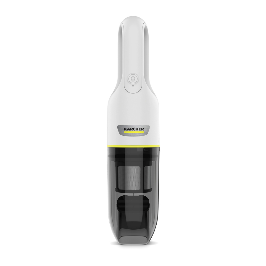 Kärcher VCH 2 - Cordless Handheld Vacuum Cleaner Manual | ManualsLib