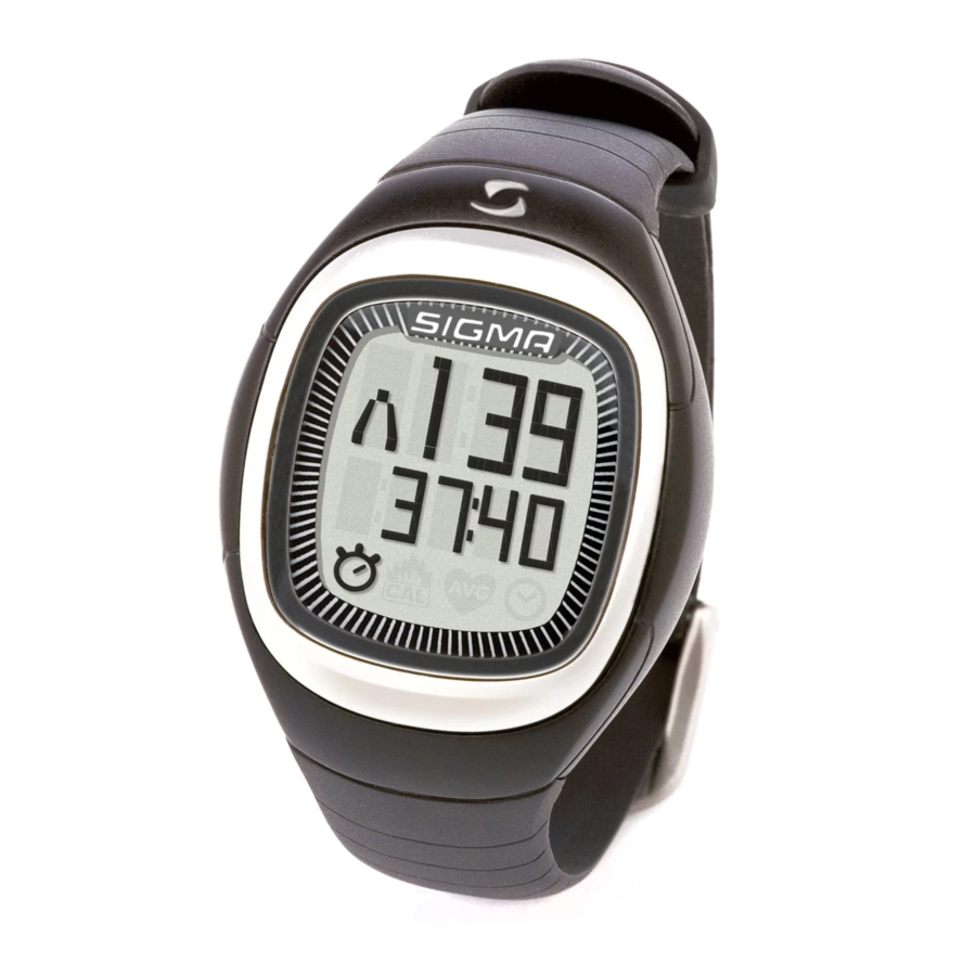 Sigma ONYX CLASSIC / BALANCE Heart Rate Monitor Quick Start Guide