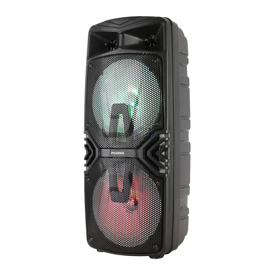 Sylvania SP782 Karaoke 2 X 8 Light Up Bluetooth Speaker Manual
