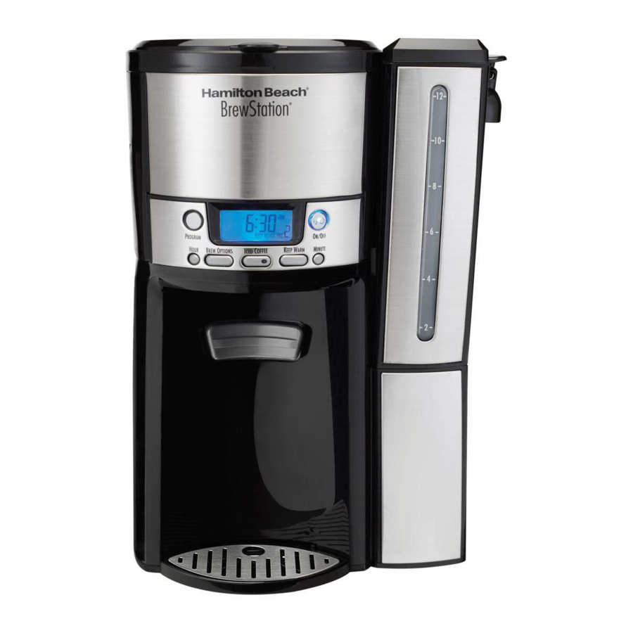 Hamilton Beach BrewStation 47950 Coffee Maker Manual ManualsLib