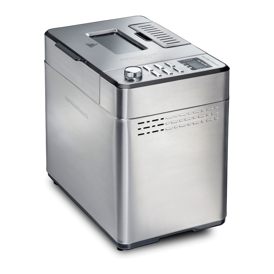 Hamilton Beach 29888 Artisan Bread Maker, Recipes Manual ManualsLib