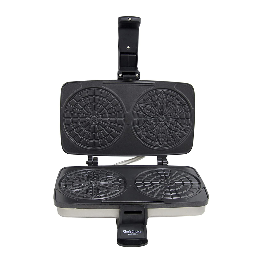 Chef's Choice 834 PizzellePro Toscano Waffle Cone Maker Manual ManualsLib