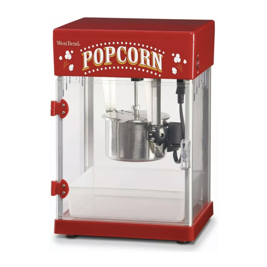 West Bend Stir Crazy 2.5 OZ. TheaterStyle Popcorn Popper Manual