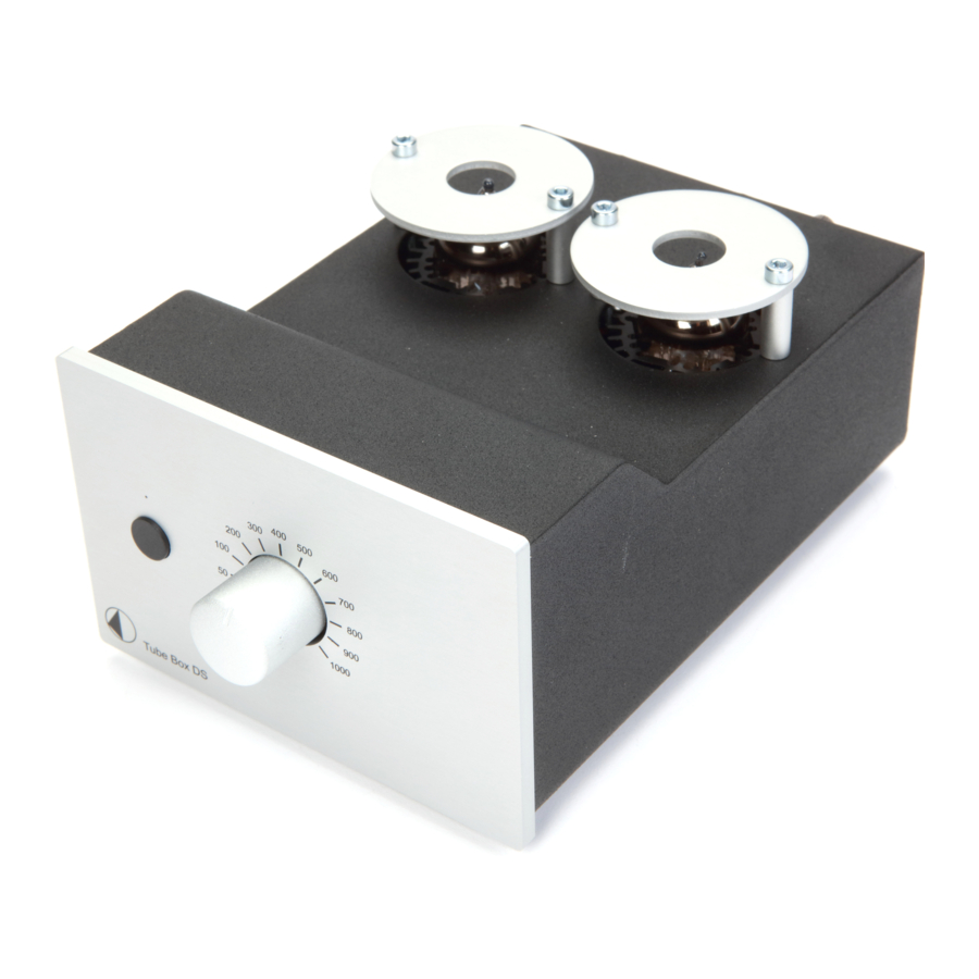 Pro-Ject Audio Systems Tube Box DS - Amplifier Manual
