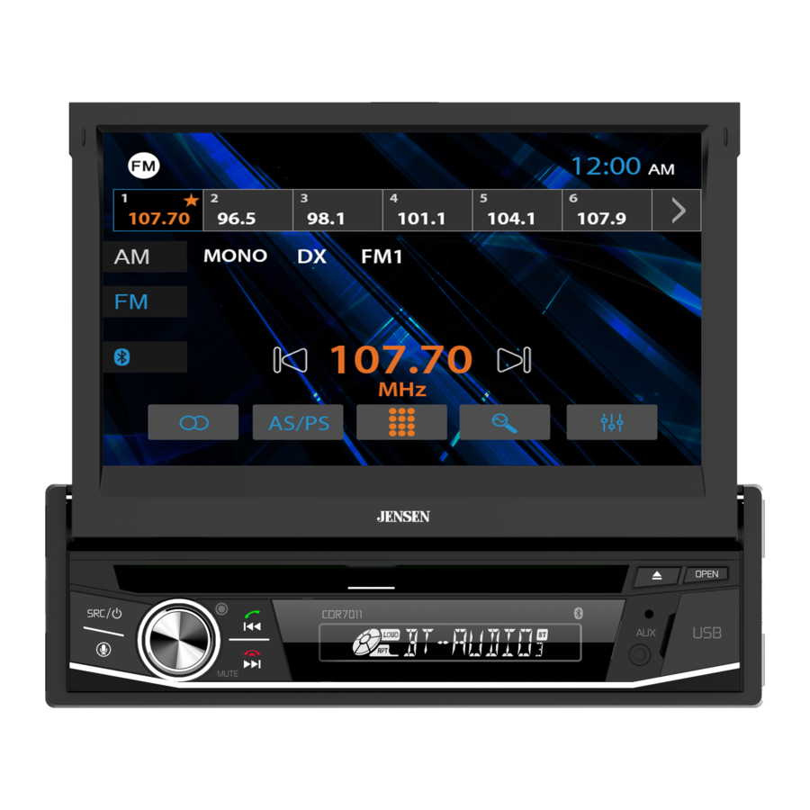 Jensen CDR7011 - Media Receiver Manual