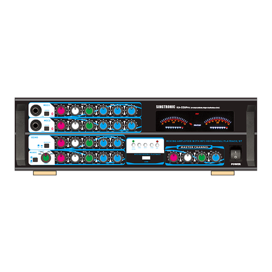 SINGTRONIC KA-550PRO Operation Manual