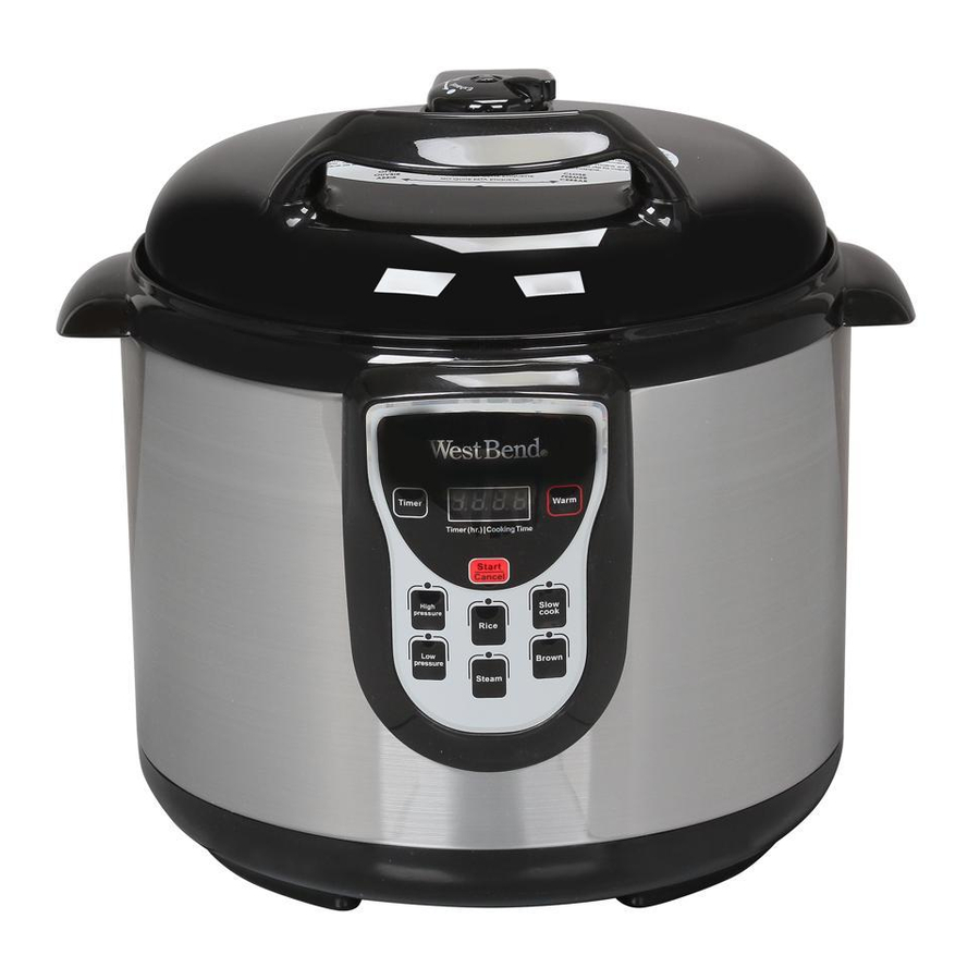 WestBend 82011 6 QT. Electric Pressure Cooker Manual ManualsLib
