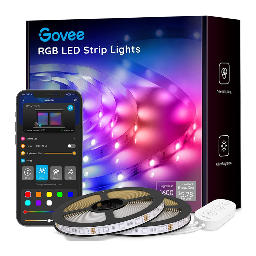 Govee H614E - RGB LED Strip Lights Manual | ManualsLib