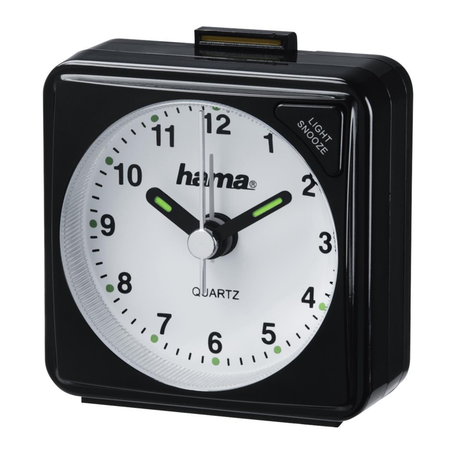 Hama A50 Travelling Alarm Clock Instruction Manual ManualsLib