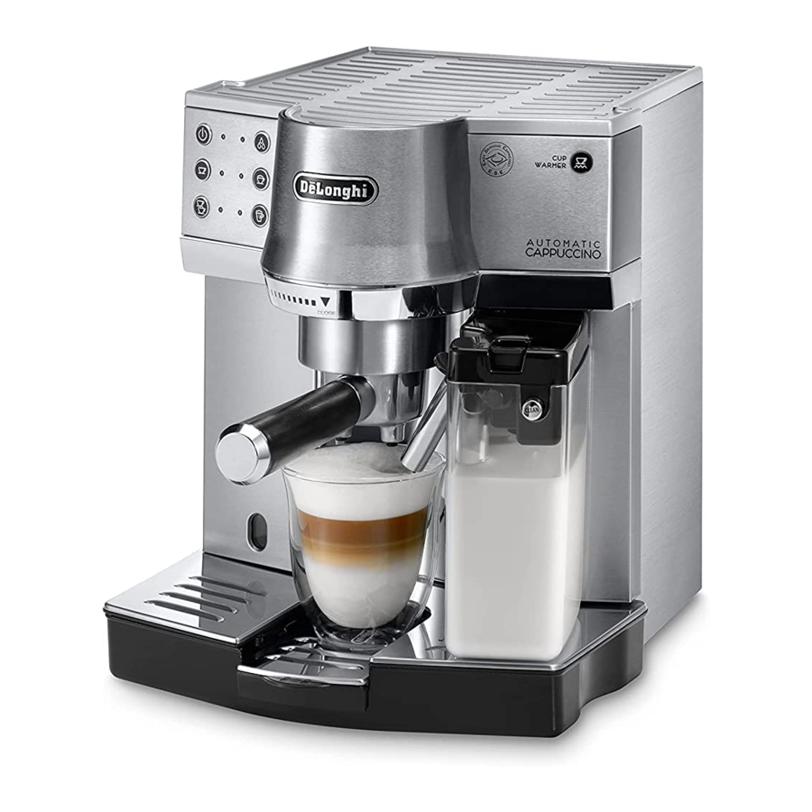DeLonghi Dedica EC860M Cappuccino Maker Manual ManualsLib