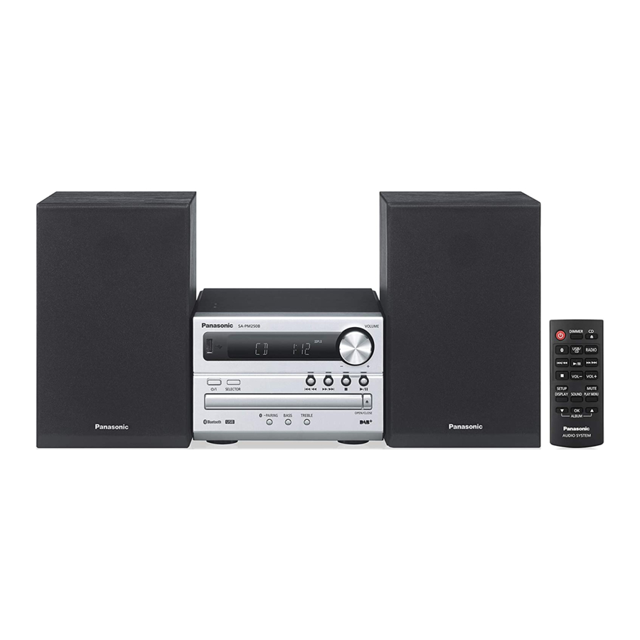 Panasonic SC-PM250 CD Stereo System Manual