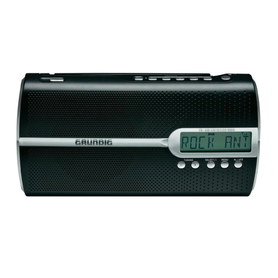 Grundig Music 51 DAB+ Portable Radio Manual | ManualsLib