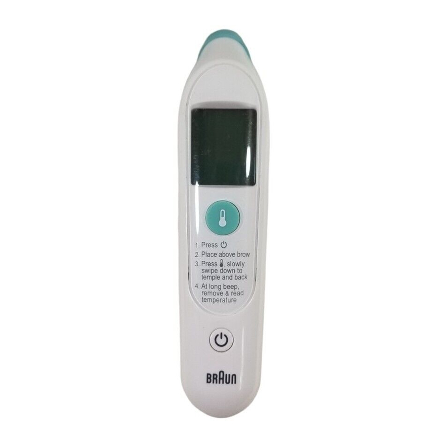 Braun FHT 1000 Forehead Thermometer Manual ManualsLib