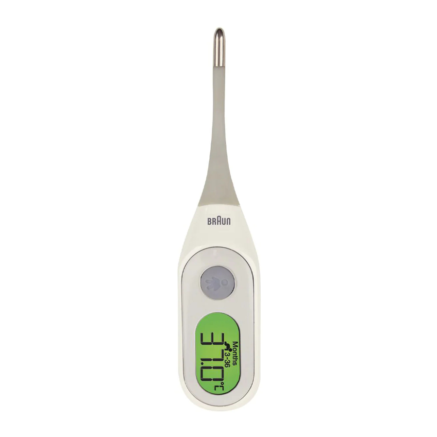 Braun Age Precision PRT 2000 - Digital Thermometer Manual | ManualsLib