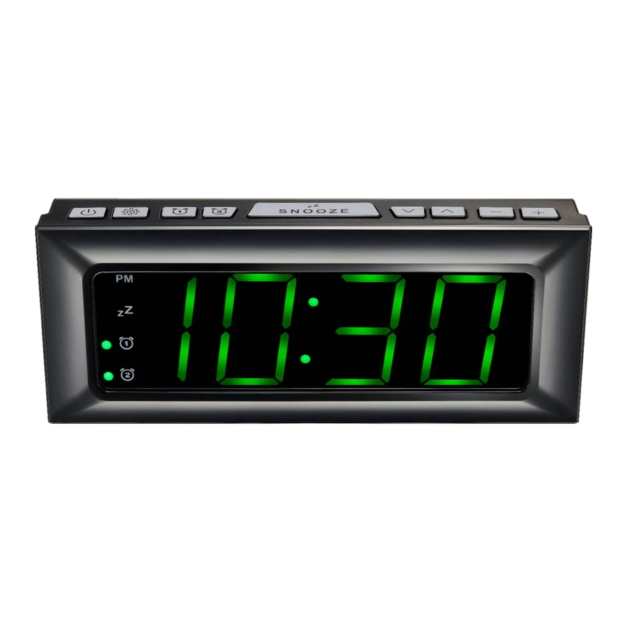 Best Buy Essentials BE-CLOPP3 Digital AM/FM Dual Alarm Clock - Black - Open  Box